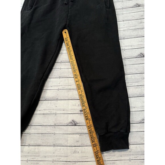 NICE KICKS Mens Essentials Sweatpant Jogger Sz L Black Logo Drawstring Pants - Picture 13 of 16